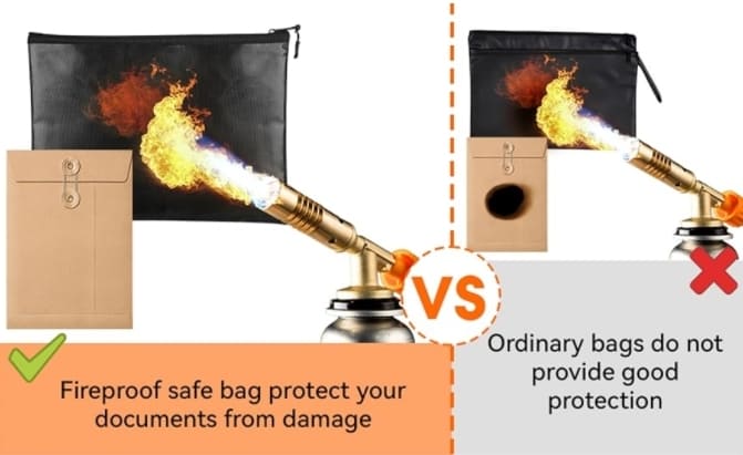 Fireproof safe bag protect your documents from damage